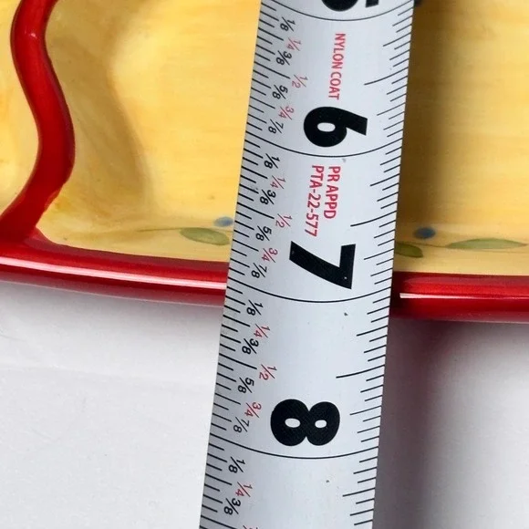 Pfaltzgraff Napoli Hand Painted Divided Snack Plate Ceramic Floral 479-C51-90 - Picture 7 of 7